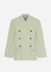 Sculptural Collarless Jacket - Tea - CO Collections